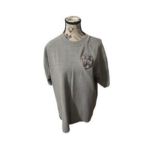 Vintage Disney Team Mickey And Friends Embroidered Shirt Size Large Gray RARE